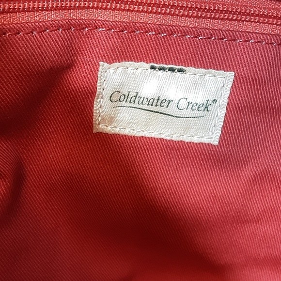 Coldwater Creek Genuine Leather Peach Hobo Shoulder Bag Purse Boho Chic - Picture 10 of 11